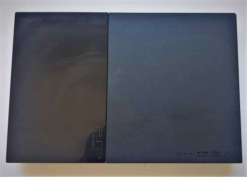 PLAYSTATION 2 (PS2) CONSOLE BLACK SLIM  + ORIGINAL  CONTROLLER + CABLES + 6 GAMES  - ( DEAL 017 )