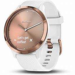 GARMIN VIVOMOVE HR SMARTWATCH - Rose Gold with White Silicone Strap and original charger