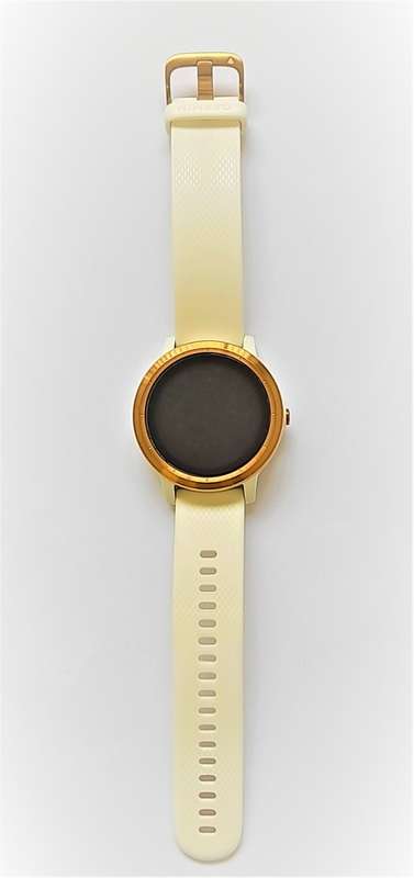 GARMIN WATCH VIVOACTIVE 3 - Rose Gold with White Silicone Strap and original charger in original box