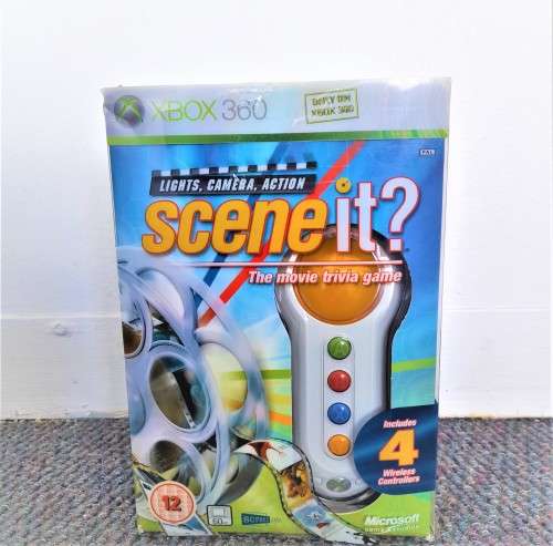 SCENE IT ? LIGHTS , CAMERA , ACTION    (XBOX360)  -   SHOP SOILED - PACKAGING USE