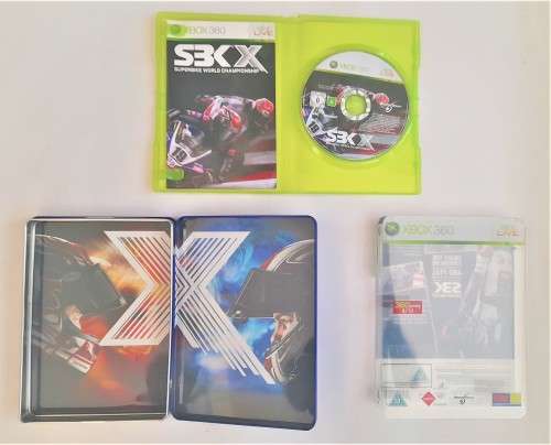 SBK X SUPERBIKE WORLD CHAMPIONSHIP STEELBOOK STEELCASE RARE   (Xbox 360 )  -   Good condition !!!