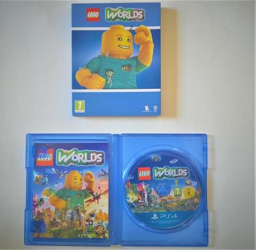 LEGO WORLDS    (PS4)  -  Good condition !!!  -  SAME DAY SHIPPING !!!! - IN SLEEVE CARDBOARD