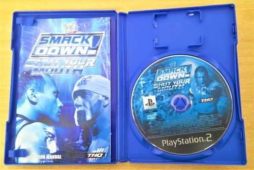 WWE SMACKDOWN ! SHUT YOUR MOUTH  ( PS2 )    -     Good condition !! - SAME DAY SHIPPING !!