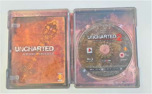 UNCHARTED 2 AMONG THIEVES STEELBOOK  (PS3)  -   Good condition !!!   -  SAME DAY SHIPPING !!!