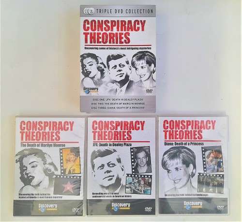 CONSPIRACY THEORIES TRIPLE DVD COLLECTION  DVD  -  Good condition !!!!   -  SAME DAY SHIPPING !!!