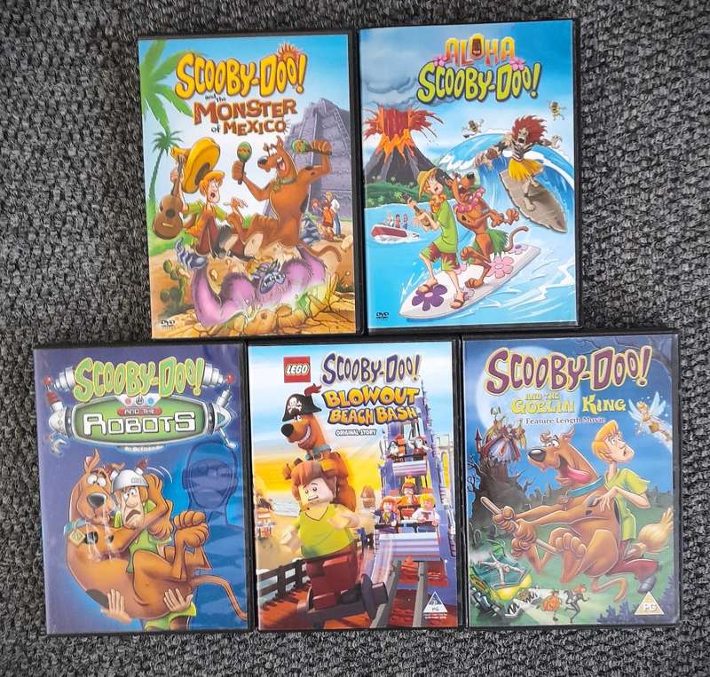 ( DVD )   5 X SCOOBY DOO -  COLLECTION BUNDLE DVD  -  Good condition !!!  -   SAME DAY SHIPPING