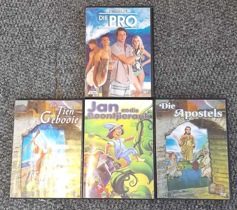 ( DVD )   4 X  DVD AFRIKAANS GAMES COMBO  -  Good condition !!!  -   SAME DAY SHIPPING !!!