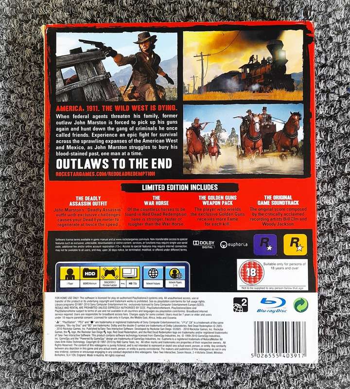 RED DEAD REDEMPTION LIMITED EDITION   (PS3)    -   Good condition !!! - SAME DAY SHIPPING !!!