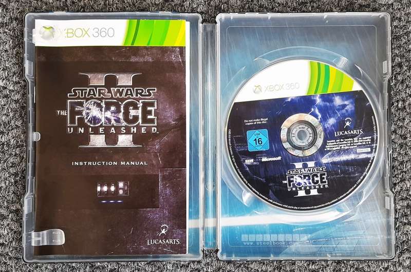 STAR WARS THE FORCE UNLEASHED II STEELBOOK  ( Xbox 360) - Good condition !!!  -   SAMEDAY SHIPPING
