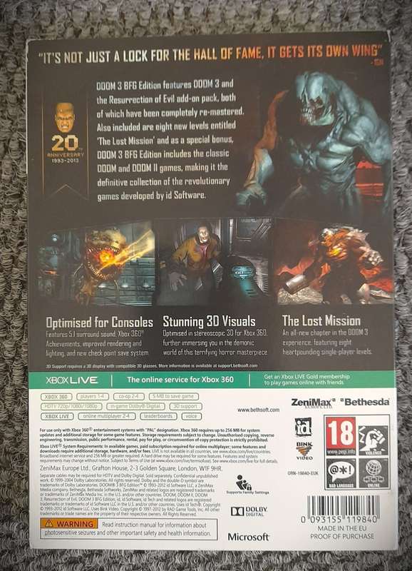 Doom 3 BFG Edition      Xbox 360