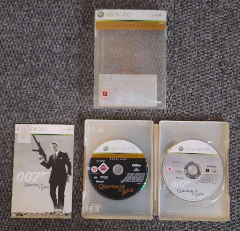 QUANTUM OF SOLACE 007 COLLECTORS EDITION   (Xbox 360)   -  Good condition !!  -  SAME DAY SHIPPING