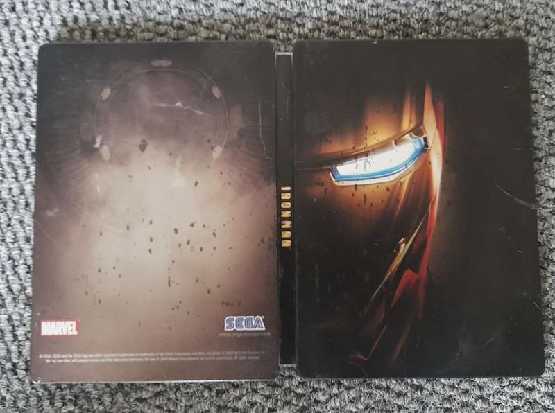 IRON MAN STEEL CASE    (Xbox 360)  -   Good condition !!!   -   SAME DAY SHIPPING !!!