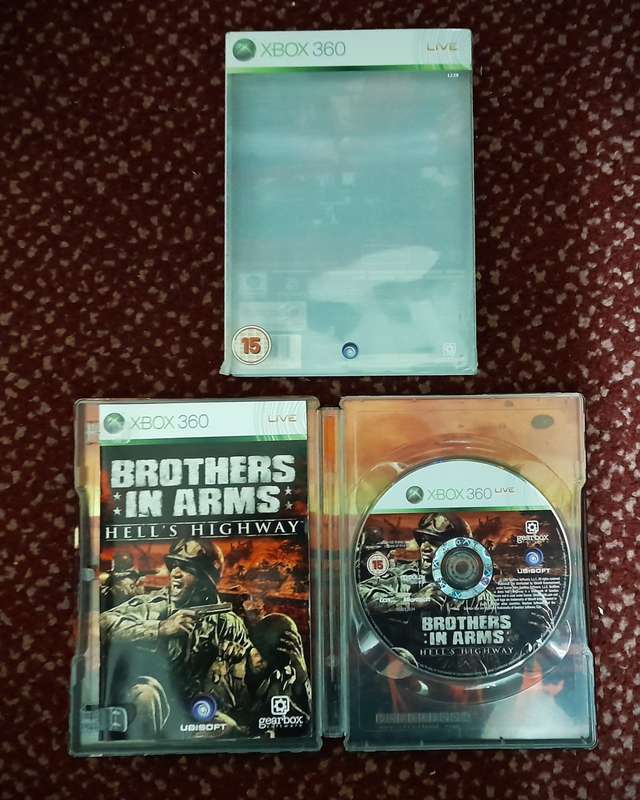 BROTHERS IN ARMS HELLS HIGHWAY STEEL BOOK Xbox 360 - Good condition !! - (  SAME DAY SHIPPING  ) !!!