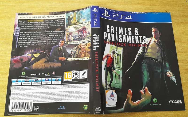 CRIMES & PUNISHMENTS SHERLOCK HOLMES  ( PS4 )   -  Good condition !!!  -  SAME DAY SHIPPING !!!
