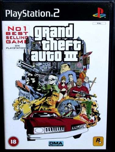 Grand Theft Auto III GTA 3 PS2 PLAYSTATION 2 game Excellent condition bid to win!!