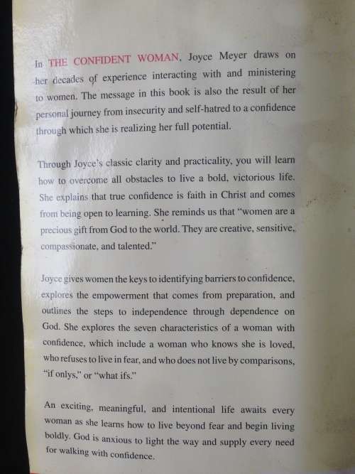 THE CONFIDENT WOMAN, JOYCE MEYER, R60.