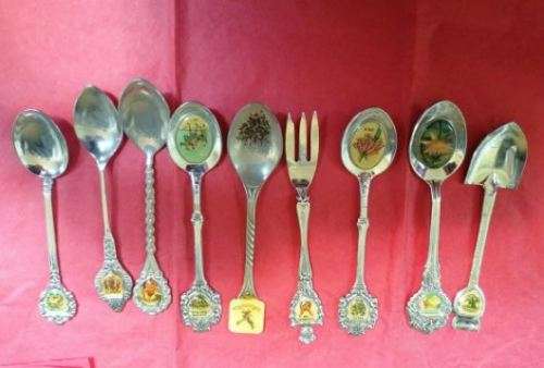 Old collection of teaspoons
