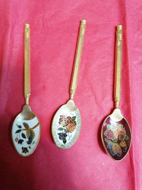 Old collection of teaspoons