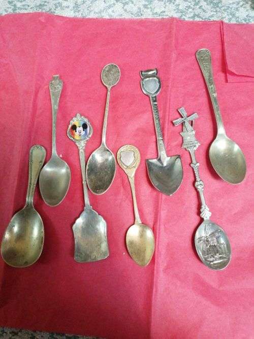 Old collection of teaspoons