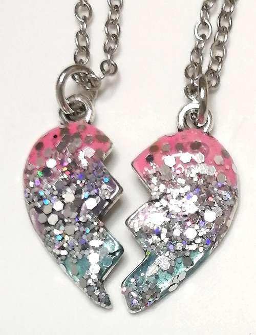Best Friends Friendship Necklaces in ice cream shimmers