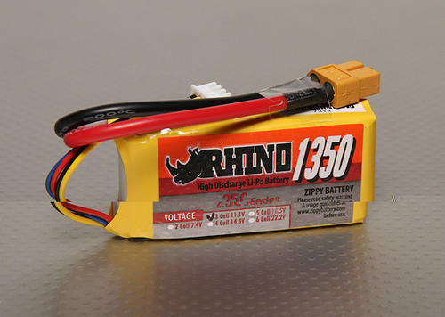 Rhino 1350mAh 3S 25C Lipo Pack