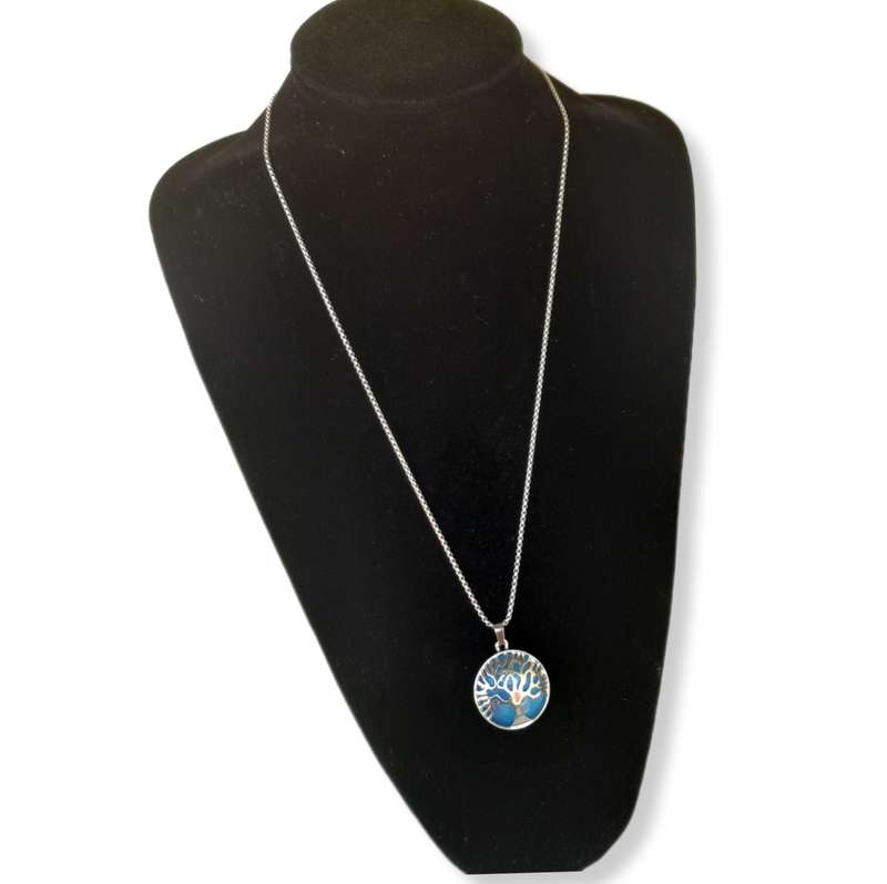 Natural Opal Gemstone pendant with Tree of Life
