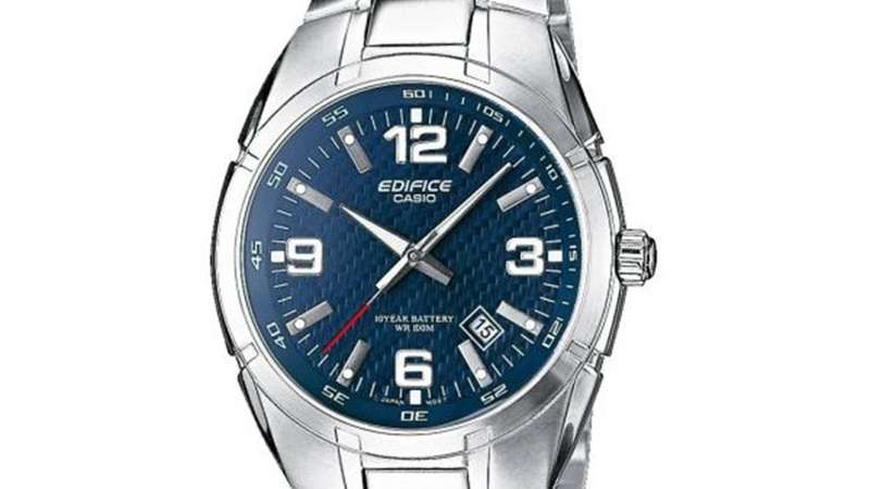 Men`s Stainless Steel Casio Edifice Watch Blue