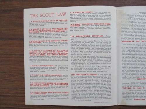 POSTER STAMPS 50 YEARS OF SCOUTING-BADEN POWELL CENTENARY(Gum disturbance)