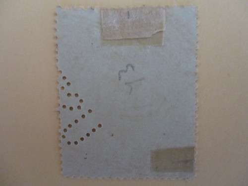 BSAC 1897 SACC 58-65 USED 1POUND REPAIR CORNER AND PERFIN AS SHOWN