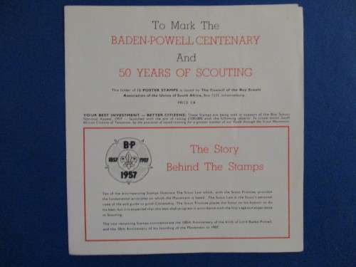 50 YEARS OF BOY SCOUTS-BADEN POWELL CENTENARY 1957 STAMPS