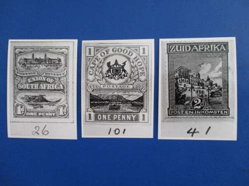 UNION SA -Bl&Wh PHOTOS UNISSUED STAMPS-STAMPED PO ARCHIVES ESSAYS