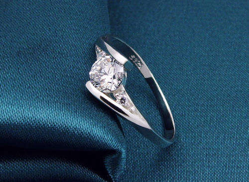925 STERLING SILVER Wedding,Engagement Swiss crystals and CZ  Rings size 7/8 Local Stock*