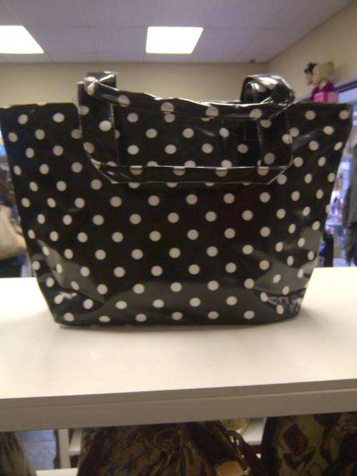 POLKA DOT HANDBAG - R129 - BLACK, CERISE, RED