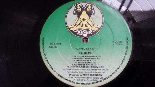 U-Roy - Natty Rebel - Vinyl record - Virgin records - 1976 - VG+