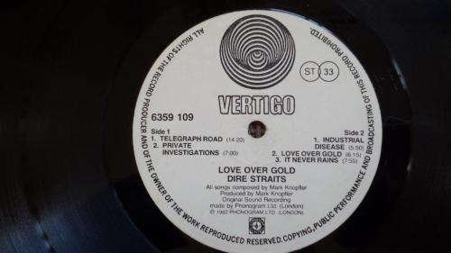 Dire Straits - Love Over Gold - Vinyl LP Record - Vertigo SWIRL - VG