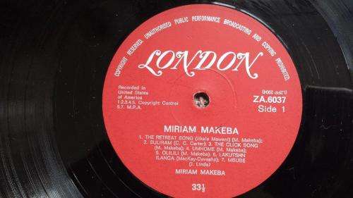 Miriam Makeba - Of Kind Kong Fame - Vinyl LP record - London Records - VG