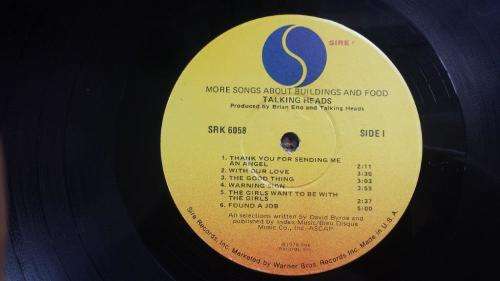 Talking Heads - More Songs About Buildings and Food - Vinyl LP record - USA press - VG
