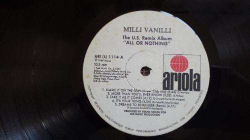 Milli Vanilli - All Or Nothing - Vinyl LP record - Ariola Records - 1989 - VG