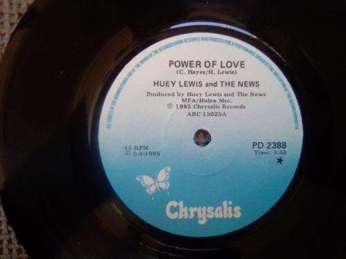 Huey Lewis & the News - The Power Of Love - Back To The Future -  7 Single vinyl Record