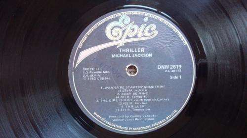 Micheal Jackson - Thriller - Vinyl LP record - Epic records - 1982 - VG