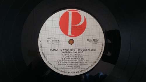 Modern Talking - Romantic Warriors - Vinyl LP record - Principal Records - 1987 - EX