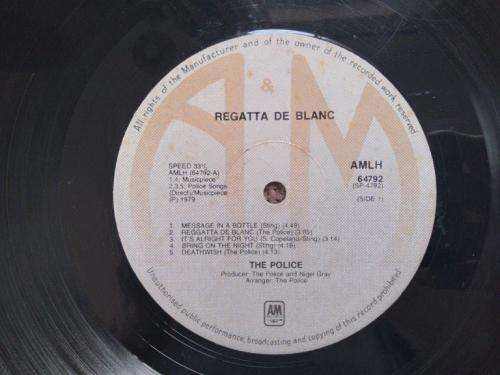 The Police - Regatta De Blanc - Vinyl LP record - A&M Records - 1979 - VG