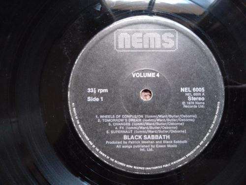 Black Sabbath - Vol 4 - Vinyl LP record - NEMS - 1976 - VG