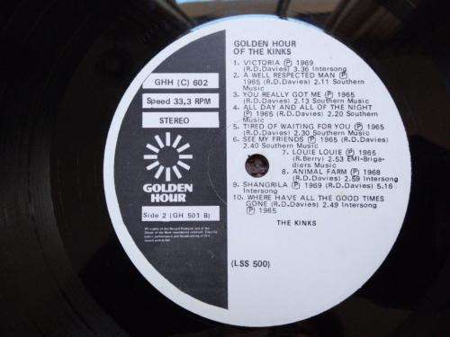 The Kinks - Golden Hour Of The Kinks - Vinyl LP record - 1969 - EX