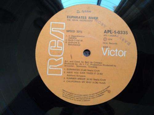 Euphrates River - The Main Ingredient - Vinyl LP record - RCA - 1974
