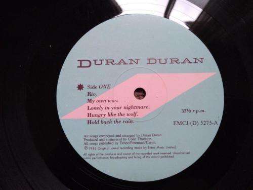 Duran Duran - RIO - Vinyl LP record - EMI - 1982 - VG+