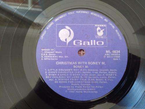 Boney M - Christmas with Boney M. - Vinyl LP record  -Gallo - 1982 - VG+