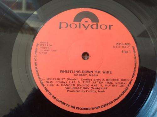 Crosby-Nash - Whistling Down The Wire - Vinyl LP record - Polydor - 1976 - EX
