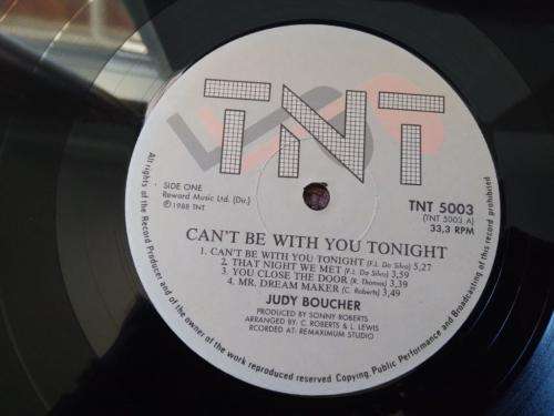 Judy Boucher  Can't Be With You Tonight - Vinyl LP record - TNT records - 1988 - EX