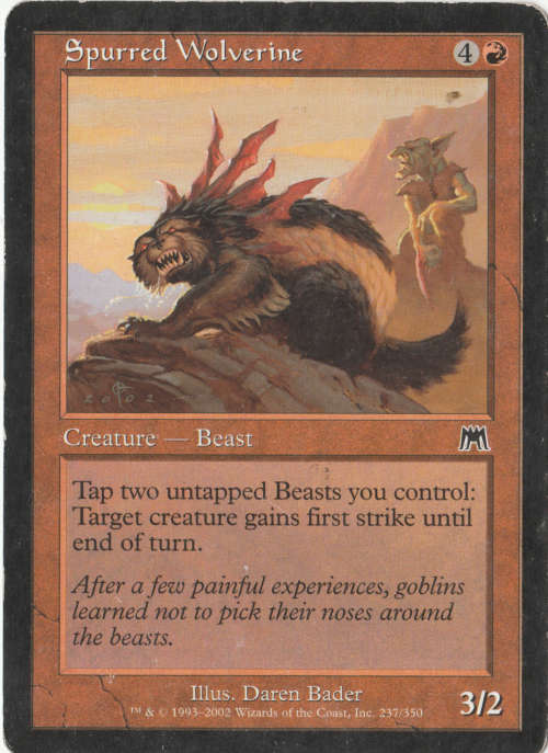 Magic the Gathering - Spurred Wolverine